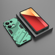 Чехол для Xiaomi Redmi Note 13 Pro 4G / Xiaomi Redmi Note 14S / Xiaomi Poco M6 Pro 4G, Military kickstand, зелёный