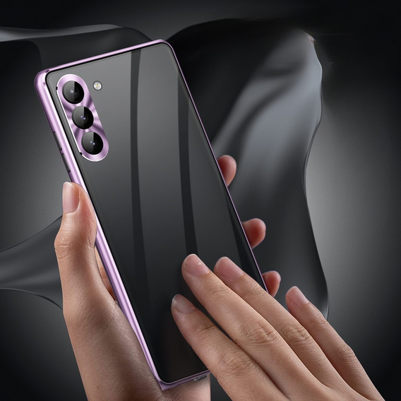 Чохол для Samsung Galaxy S23, Magnetic Dual Glass, фіолетовий