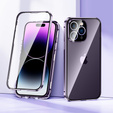 Чехол для iPhone 15 Pro, ERBORD Glass Armor 360, фиолетовый