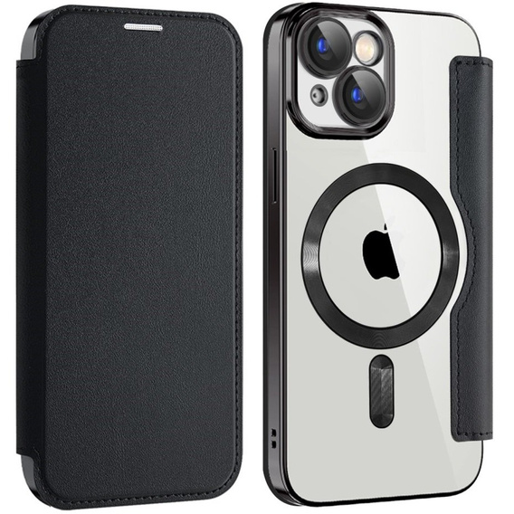 Откидной чехол для iPhone 15, RFID Wallet MagSafe CamShield, чёрный