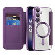 Чохол-книжка для Samsung Galaxy S25+ Plus, RFID Wallet MagSafe CamShield, фіолетовий