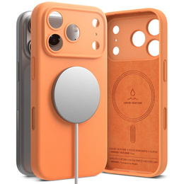 Чехол Ringke для iPhone 17 Pro Max, силиконовый магнитный MagSafe, мандариновый