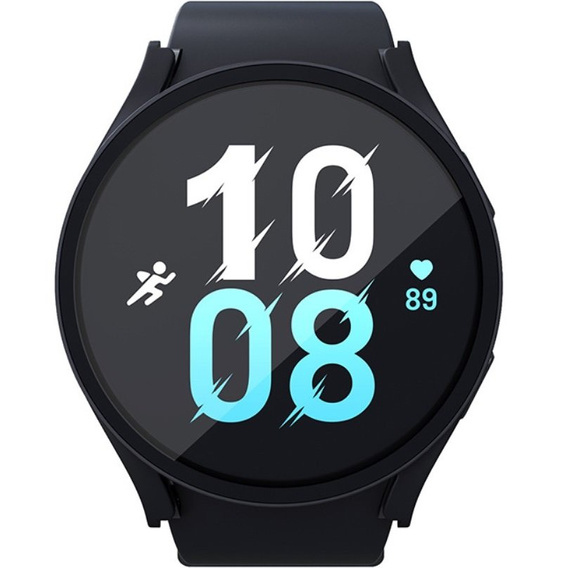 Силиконовый футляр со встроенным защитным стеклом до Galaxy Watch5 44mm, Black