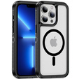 Чохол з рамкою для iPhone 13 Pro, для MagSafe, прозорий / чорний