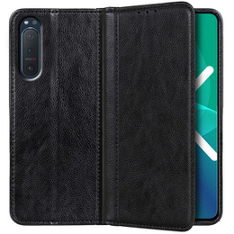 Чехол до Sony Xperia 5 II, Wallet Litchi Leather, чёрный