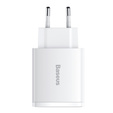 Зарядное устройство BASEUS 2xUSB + USB Type-C, 30W- White
