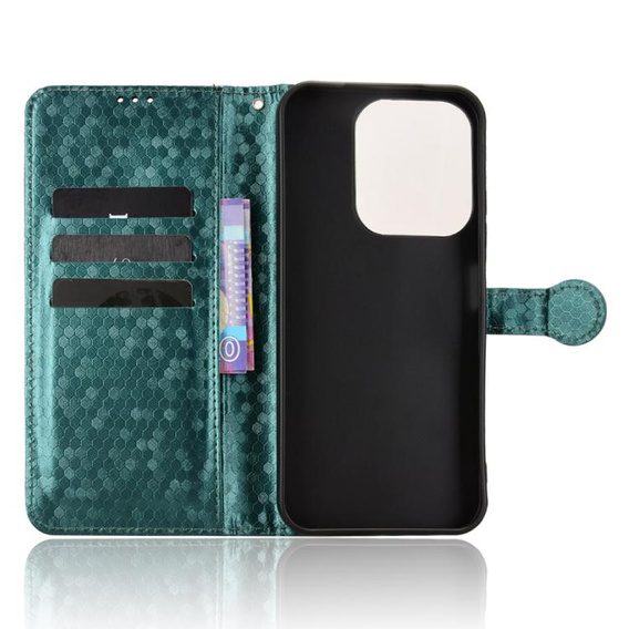 Флип-кейс для Xiaomi Redmi 15C 4G/LTE, Wallet Rhombus, зелёный