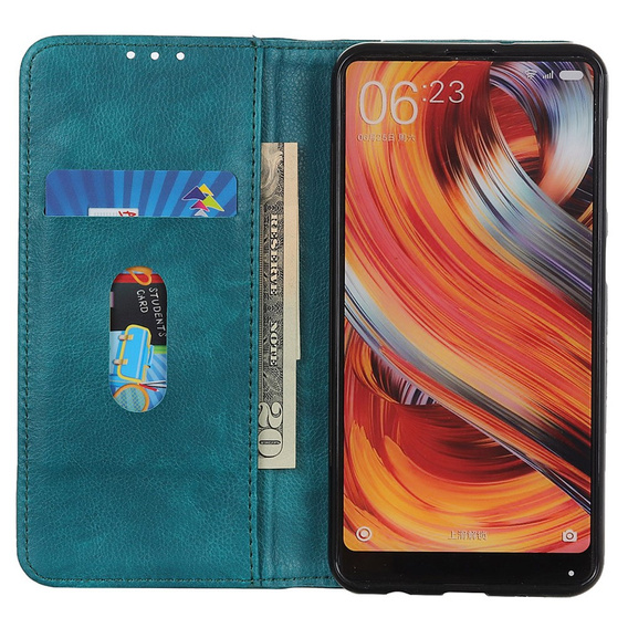 Чехол до Samsung Galaxy S23 FE, Wallet Litchi Leather, зелёный