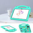 Детский чехол для T Tablet 5G, Cute Patterns, с подставкой, зелёный