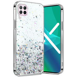 Чехол до Huawei P40 Lite, Glittery, прозрачный