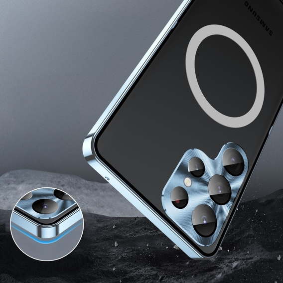 Защитный чехол для камеры Samsung Galaxy S23 Ultra, CamShield MagSafe, прозрачный / синий