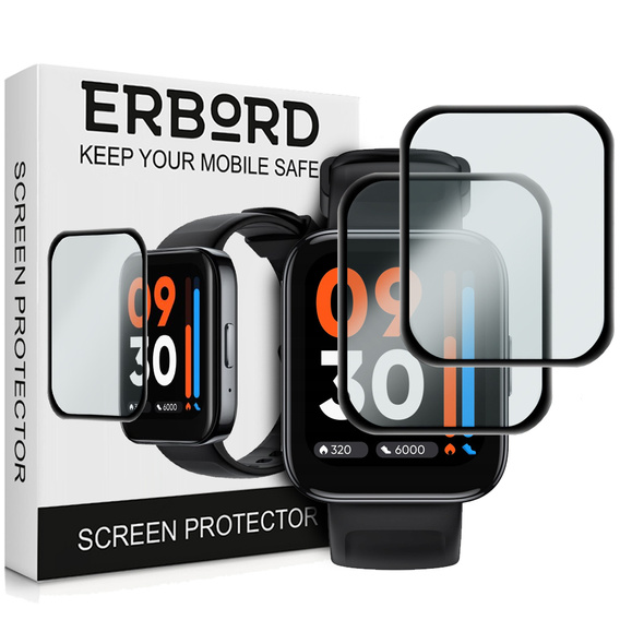 2x Гібридне скло ERBORD для Realme Watch 3