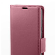 Чохол для Motorola Edge 60 / 60 Fusion, ERBORD Glossy Litchi, гаманець з клапаном, червоний