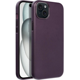 Кожаный чехол Mag Cover для iPhone 15 Plus, фиолетовый