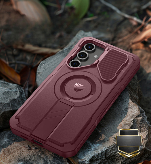 Броньований чохол для Samsung Galaxy S24 FE, Dexnor Full Body (Two Frames), рожевий