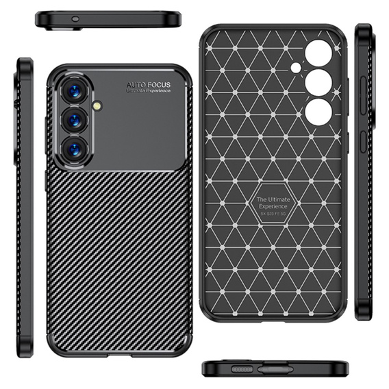 Чoхол до Samsung Galaxy S23 FE, Carbon Gel, чорний
