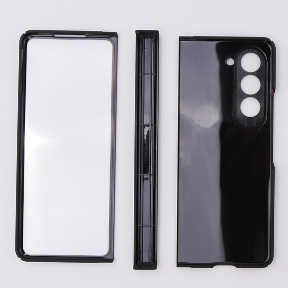 Чохол для Samsung Galaxy Z Fold5 5G, зі склом, чорний