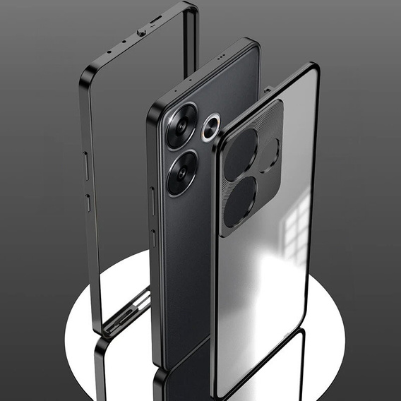 Чехол для Xiaomi Poco F6, Frame Case, золотой