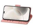 Откидной чехол для Honor 400 Lite, Butterfly, розовый rose gold