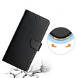 Откидной чехол для Realme C67, Split Leather Wallet, чёрный