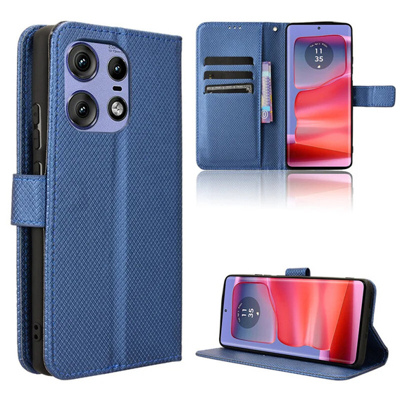 Откидной чехол для Motorola Edge 50 Pro, Wallet Smart Magnet, синий