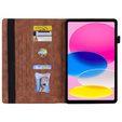 Чехол для iPad 10.9 2022 10 Gen, Classic, с местом для стилуса, коричневый