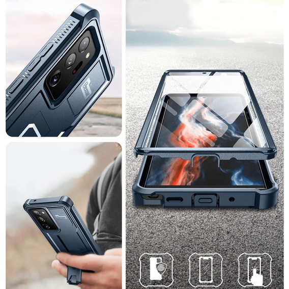 Бронированный чехол для Samsung Galaxy Note 20 Ultra, Dexnor Full Body, синий