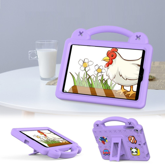 Дитячий чохол для планшета iPad mini 7.9" 2019/2015/2014/2013/2012 (5/4/3/2/1 gen.), Cute Patterns, з підставкою, фіолетовий