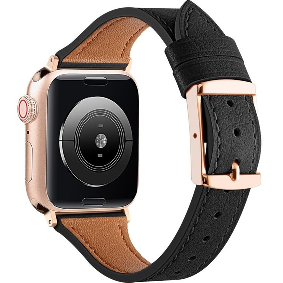 Кожаный ремешок для часов 1/2/3/4/5/6/7/8/SE/ULTRA 42/44/45/49mm, Black