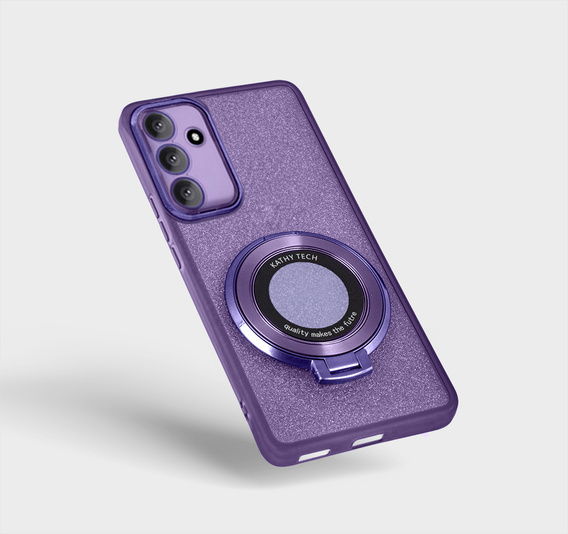 Чохол для Samsung Galaxy M55 5G, Glittery Magnetic, for MagSafe, фіолетовий