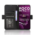 Откидной чехол для Xiaomi Poco M7 Pro 5G, Card Slot, чёрный