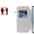 Чохол-книжка для Samsung Galaxy S25, RFID Wallet MagSafe CamShield, сріблястий