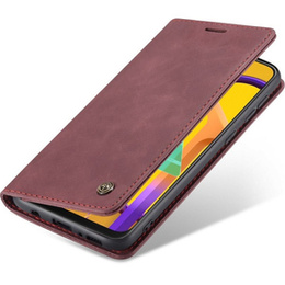 Чехол CASEME для Samsung Galaxy M21, Leather Wallet Case, бордовый