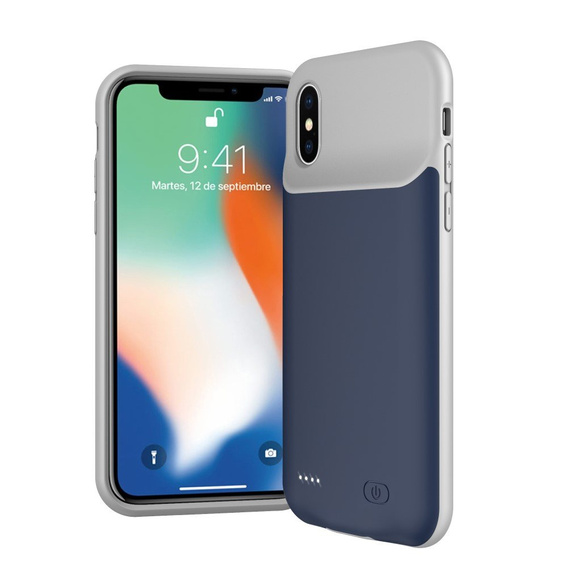 Чехол с батареей 5200mAh до iPhone X/XS, Blue