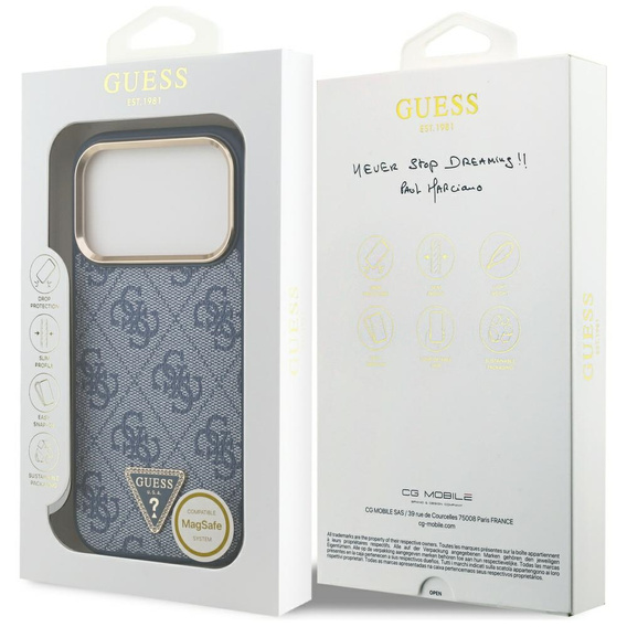 Чехол Guess 4G Triangle Logo MagSafe для iPhone 17 Pro Max