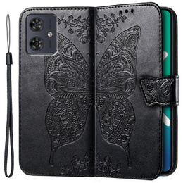 Чохол-книжка для Motorola Moto G54 5G, Butterfly, чорний