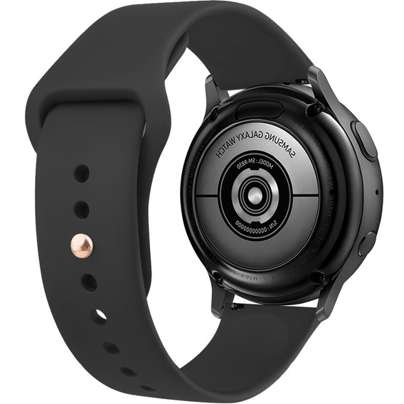 Силиконовый ремешок 20mm, Black/Black Buckle