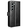 Откидной чехол для Infinix Hot 50 Pro 4G, Crazy Horse Wallet, чёрный