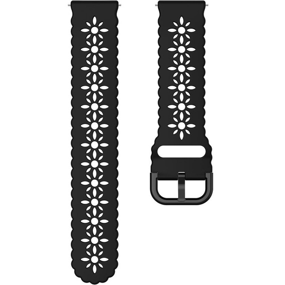 Силиконовый ремешок 22mm Soft Hollowed-out, Black