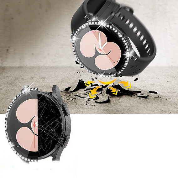 2в1 чохол та захисне скло для годинника Samsung Galaxy Watch 5 44mm, Black