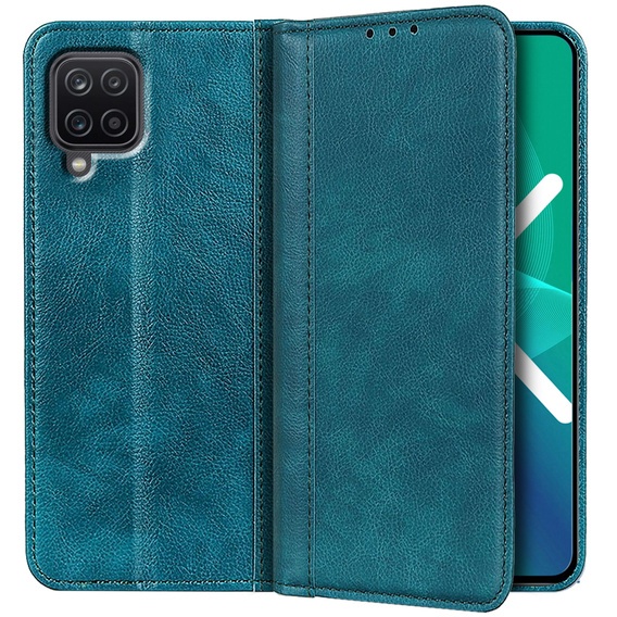 Чехол до Samsung Galaxy A12 / M12 / A12 2021, Wallet Litchi Leather, зелёный