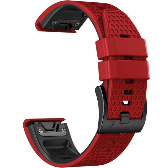 Силиконовый ремешок для Garmin Fenix 7 / Forerunner 965 / 955 / 945 / 935, красная / черный