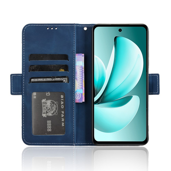 Откидной чехол для Realme C71, Card Slot, темно-синий