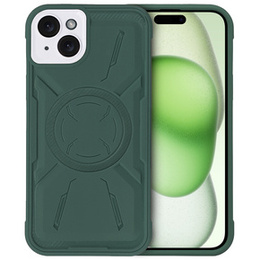 Чехол для iPhone 15 Plus, ERBORD Armor Mag, зелёный