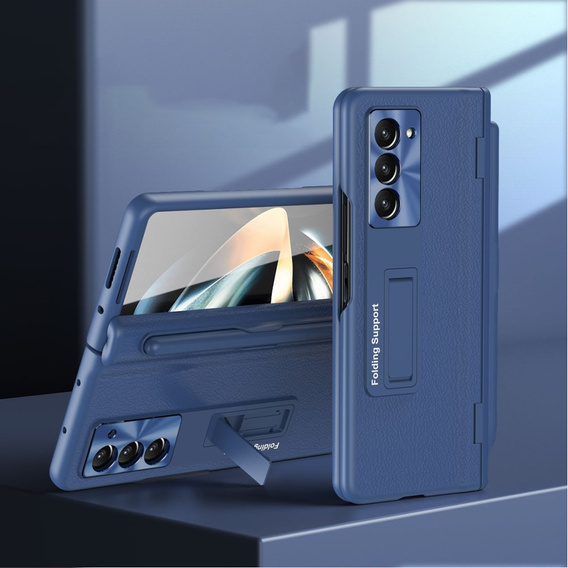 Чохол для Samsung Galaxy Z Fold5 5G, Kickstand case, з підставкою та склом, м'яти