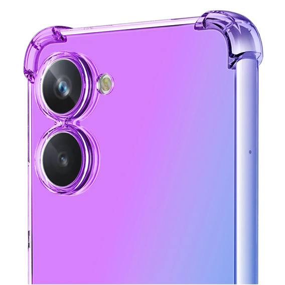 Чехол для Realme 10 4G, Gradient Dropproof, Фиолетовый / синий