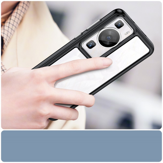 Чехол до Huawei P60 / P60 Pro, Fusion Hybrid, прозрачный / черный