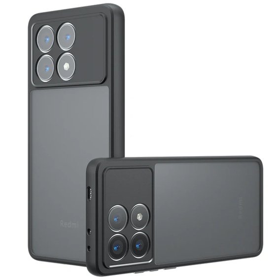 Чохол для Xiaomi Poco X6 Pro 5G, Fusion Hybrid, із захистом камери, прозорий / чорний