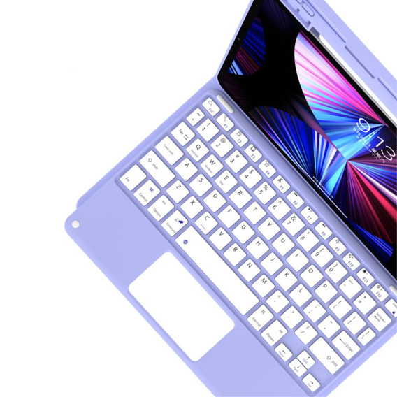 Чехол + клавиатура iPad Air 10.9 4 2020 / 5 2022, Touchpad, фиолетовый