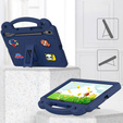 Детский чехол для Samsung Galaxy Tab S10 Lite / S10 FE / S9 FE, Cute Patterns, с подставкой, тёмно-синий